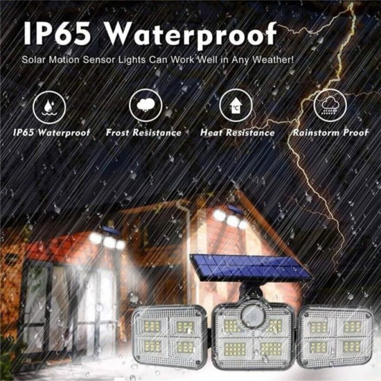 Güneş Enerjili 122 Ledli Üç Başlıklı Solar Garaj Lambası ve Bahçe Lambası Güneş Enerjili 122 Ledli Üç Başlıklı Solar Garaj Lambası ve Bahçe Lambası