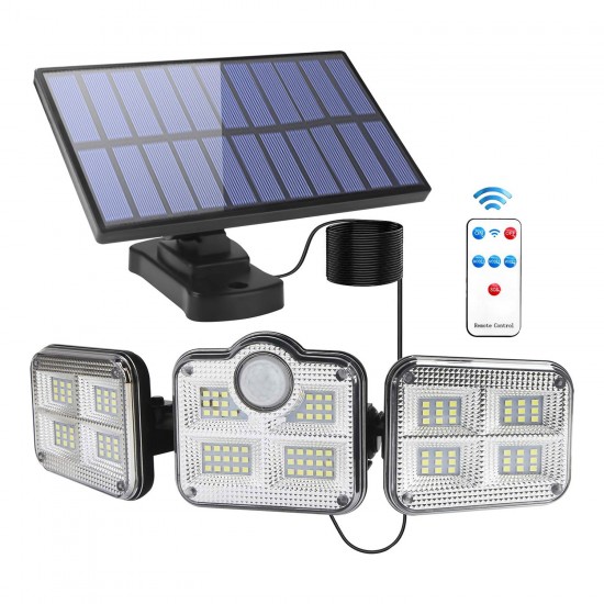 Güneş Enerjili 122 Ledli Üç Başlıklı Solar Garaj Lambası Harici Panelli Güneş Enerjili 122 Ledli Üç Başlıklı Solar Garaj Lambası Harici Panelli