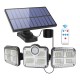 Güneş Enerjili 122 Ledli Üç Başlıklı Solar Garaj Lambası Harici Panelli Güneş Enerjili 122 Ledli Üç Başlıklı Solar Garaj Lambası Harici Panelli