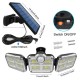 Güneş Enerjili 122 Ledli Üç Başlıklı Solar Garaj Lambası Harici Panelli Güneş Enerjili 122 Ledli Üç Başlıklı Solar Garaj Lambası Harici Panelli