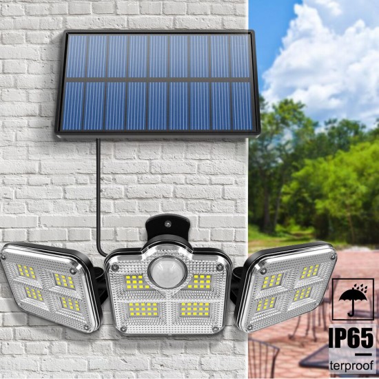 Güneş Enerjili 122 Ledli Üç Başlıklı Solar Garaj Lambası Harici Panelli Güneş Enerjili 122 Ledli Üç Başlıklı Solar Garaj Lambası Harici Panelli