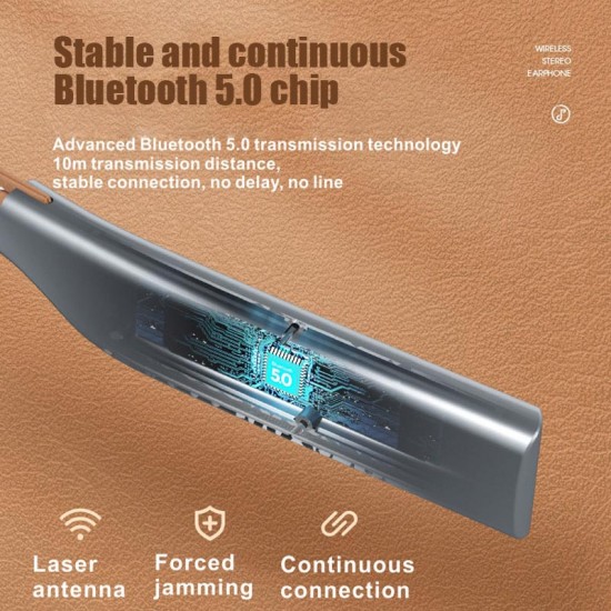 Boyuna Asılabilen Deri İşlemeli Hi-fi Bluetooth Kulaklık. HHK2 Hafıza Kartı Takılabilen Bluetooth Kulaklık