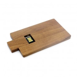 32 GB Ahşap  Kredi Kartı Şeklinde USB Flaş Bellek 