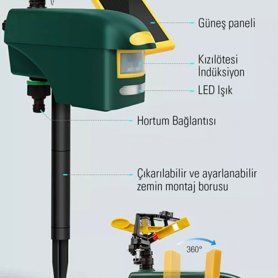 Gardıgo Güneş Panelli Yabani Hayvan Kovucu Şarjlı Flaşlı Sulu Hayvan Kovucu Gardıgo Güneş Panelli Yabani Hayvan Kovucu Şarjlı Flaşlı Sulu Hayvan Kovucu