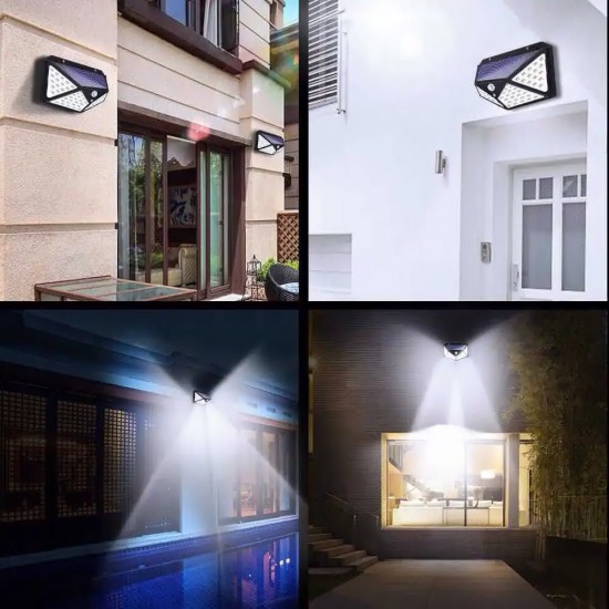 100 Ledli Güneş Panelli Duvar Lambası Solar Aydınlatma 100 Ledli Güneş Panelli Duvar Lambası Solar Aydınlatma