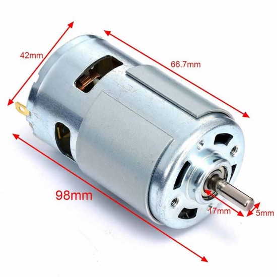 12v - 36v 775 Dc Motor Güçlü Hobi Motoru