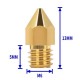 0.2 mm MK8 Pirinç Nozzle 3D Yazıcı Nozle 1.75mm 0.2 mm MK8 Pirinç Nozzle 3D Yazıcı Nozle 1.75mm