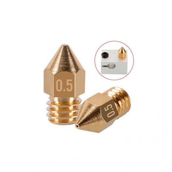 0.5 mm MK8 Pirinç Nozzle 3D Yazıcı Nozul 1.75mm 0.5 mm MK8 Pirinç Nozzle 3D Yazıcı Nozul 1.75mm