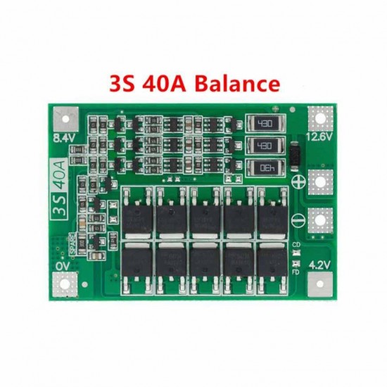 3S Bms 40A 18650 Lityum Pil Şarj Koruma Devresi ( Balanslı ) 3S Bms 40A 18650 Lityum Pil Şarj Koruma Devresi ( Balanslı )
