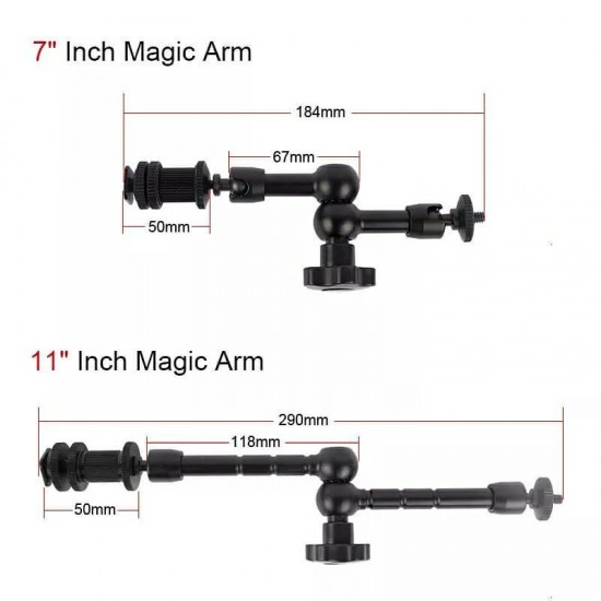 11 inç Magic Arm DSLR Ekipman Hareketli Bağlantı Kolu 11 inç Magic Arm DSLR Ekipman Hareketli Bağlantı Kolu
