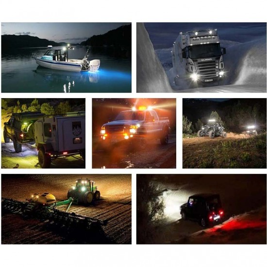 Off Road Tekne Sis Farı Lambası 42 Led Kare 12-24v 126w Off Road Tekne Sis Farı Lambası 42 Led Kare 12-24v 126w