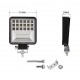Off Road Tekne Sis Farı Lambası 42 Led Kare 12-24v 126w Off Road Tekne Sis Farı Lambası 42 Led Kare 12-24v 126w