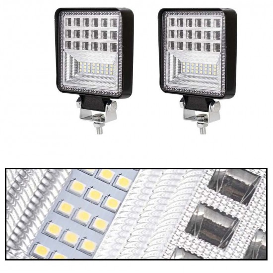 Off Road Tekne Sis Farı Lambası 42 Led Kare 12-24v 126w Off Road Tekne Sis Farı Lambası 42 Led Kare 12-24v 126w