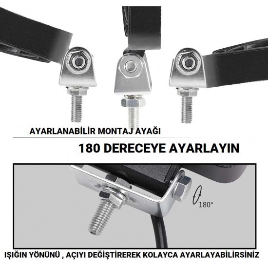 Off Road Tekne Sis Farı Lambası 42 Led Kare 12-24v 126w Off Road Tekne Sis Farı Lambası 42 Led Kare 12-24v 126w