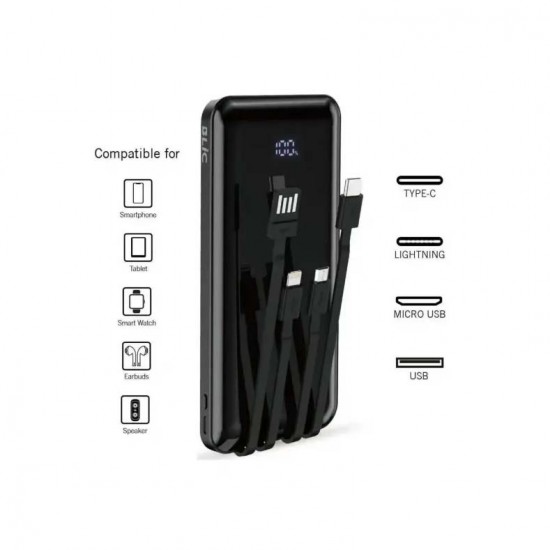 Blic BPB3 10.000 mAh Dijital Göstergeli Dahili Kablolu Powerbank Blic BPB3 10.000 mAh Dijital Göstergeli Dahili Kablolu Powerbank