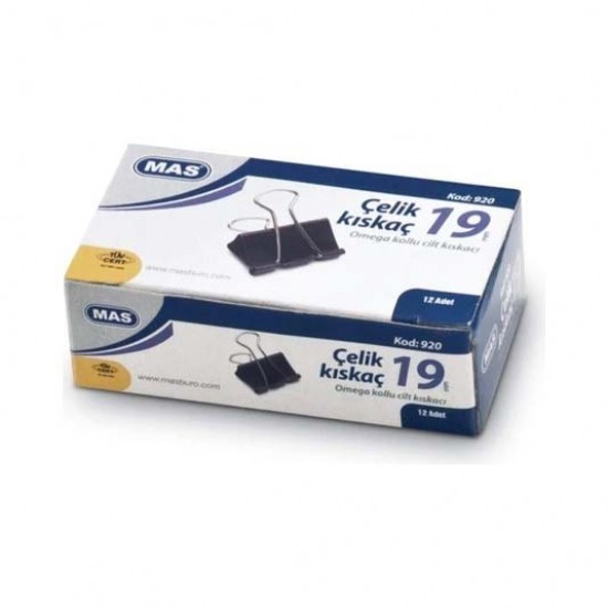 Mas Omega Çelik Kıskaç 19 mm ( 12'li kutu ) Mas Omega Çelik Kıskaç 19 mm ( 12'li kutu )